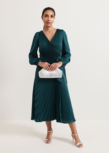 Phase Eight Petite Gracie Dress Dark Green Australia | LP5763208